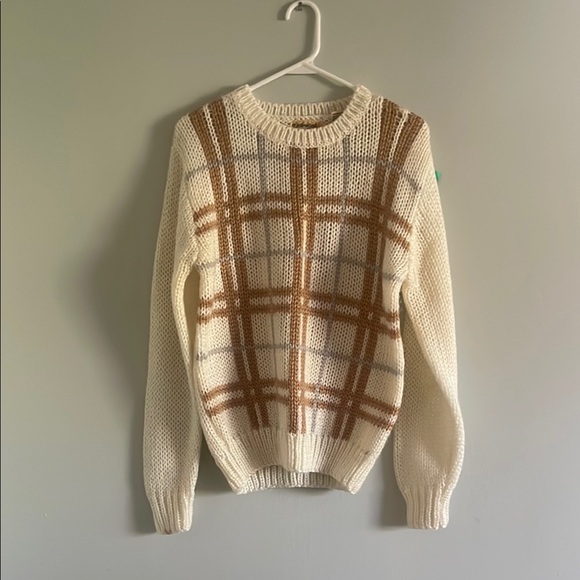 Littlewood and Green Sweaters - Vintage Littlewood and Green Plaid Sweater Women’s Large 100% Acrylic Yarn